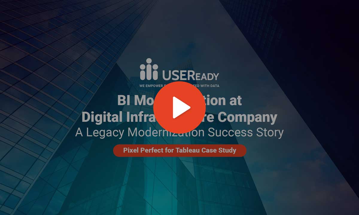 BI Modernization at Digital Infrastructure Company - Pixel Perfect for Tableau