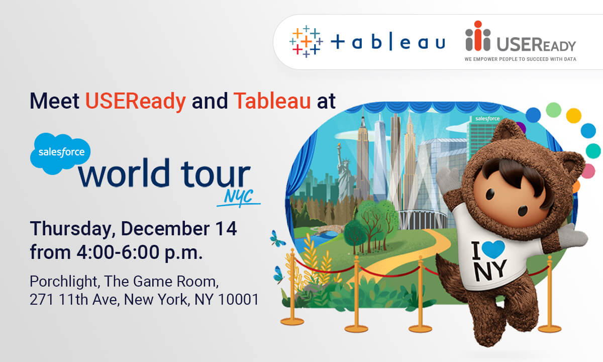 Join USEReady and Tableau to Celebrate after the Salesforce 2023 World Tour Event in NYC