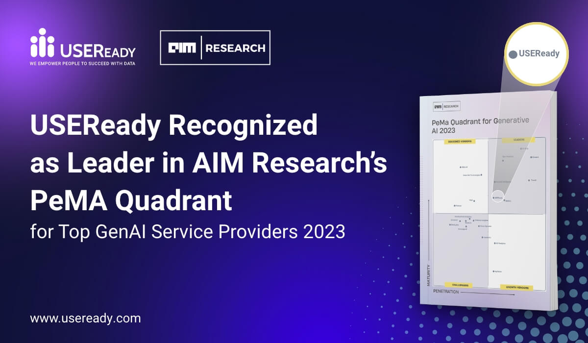 USEReady Recognized as a Leader in Generative AI by AIM Research