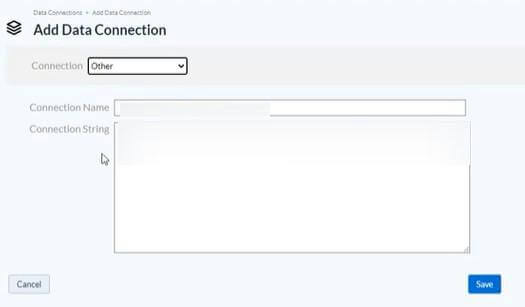 Under Data Connections, select connection type