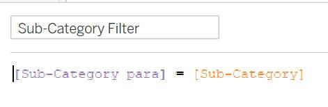 create the below calculations of Sub Category