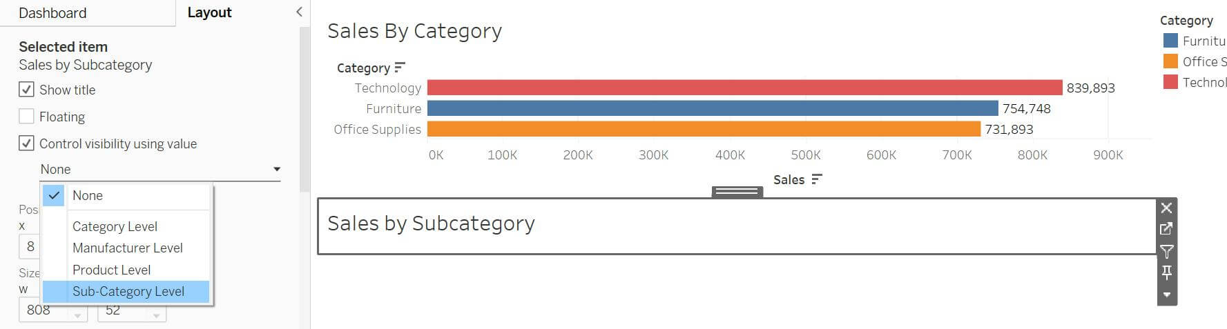 Follow same steps for sales by category