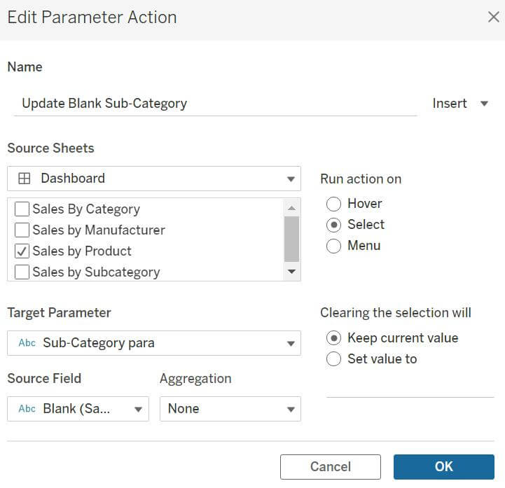 Manufacturer parameters Blank again when we want to go back