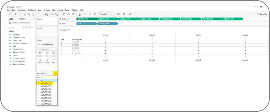 and the two calculated fields