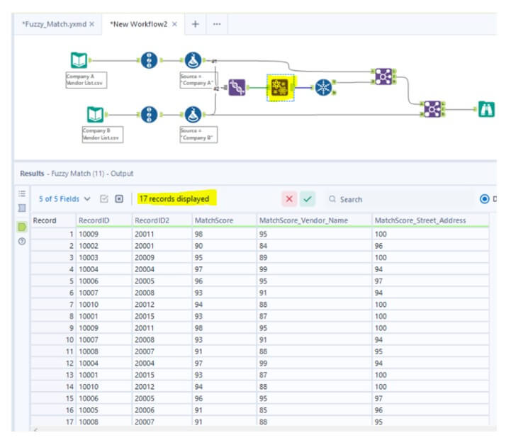 Workflow in Alteryx