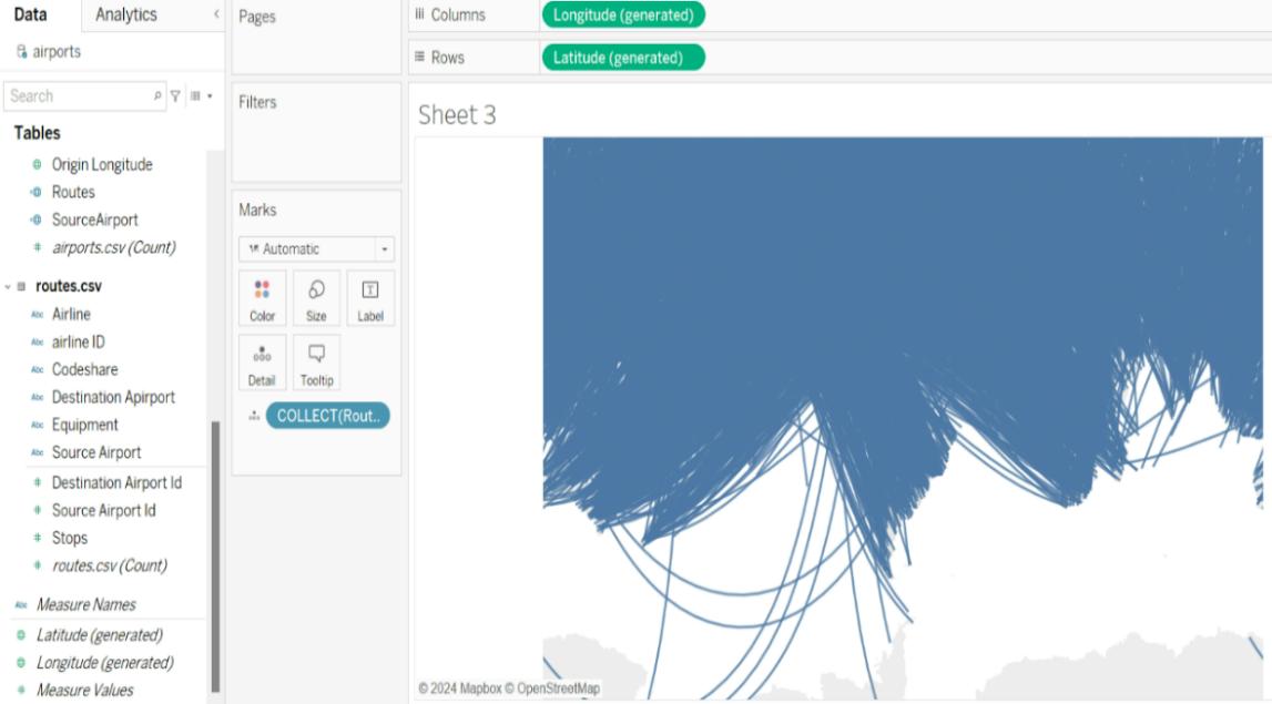 Building the Origin-Destination Map in Tableau