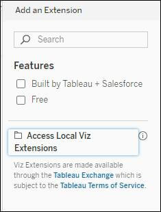 Access Local Viz Extensions